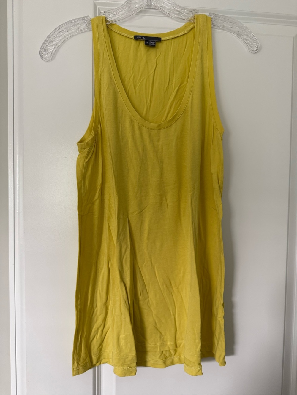 Vince Bright Yellow Scoop Neck Tank